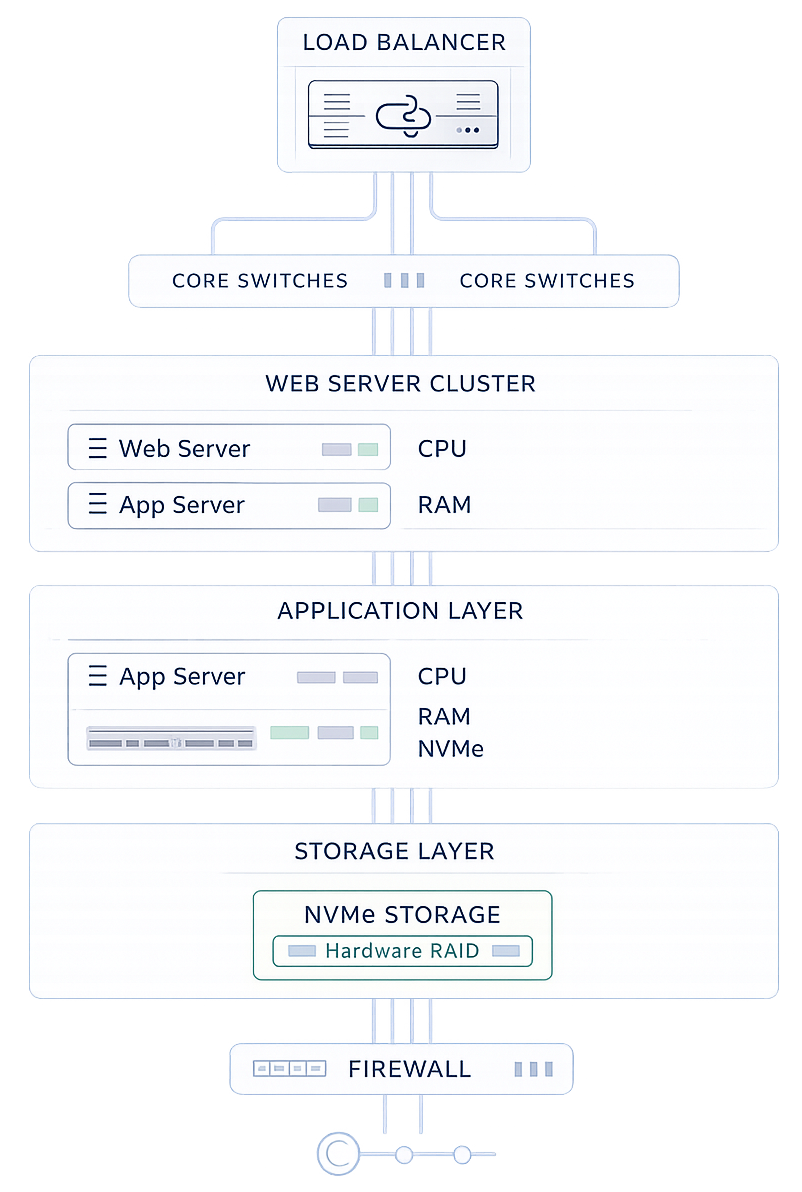 UK dedicated server infrastructure — enterprise hardware and networking