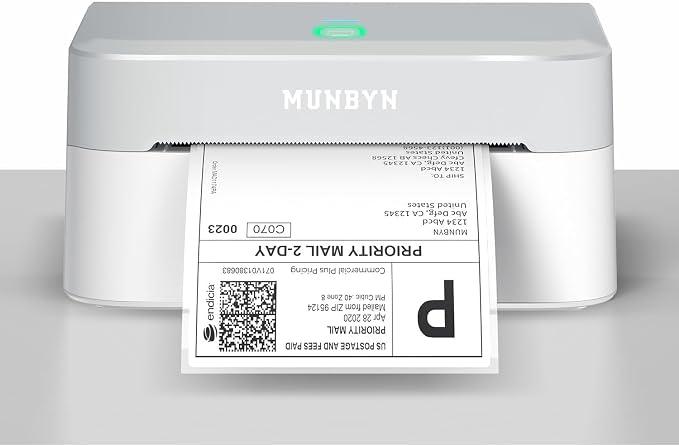 MUNBYN Bluetooth thermal shipping label printer